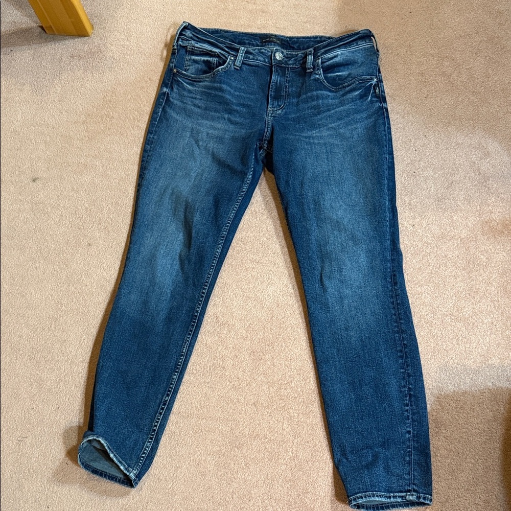 Silver Jeans Boyfriend Fit in Deep Blue